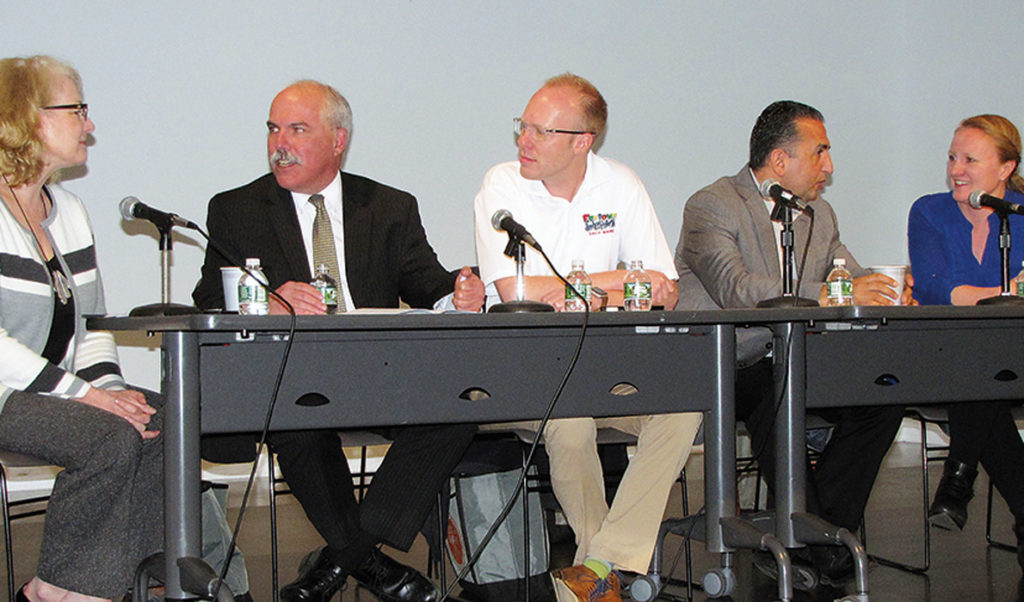 From left: panel moderator Carol Coultas