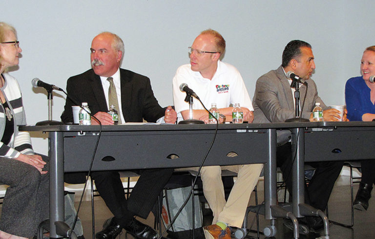 From left: panel moderator Carol Coultas