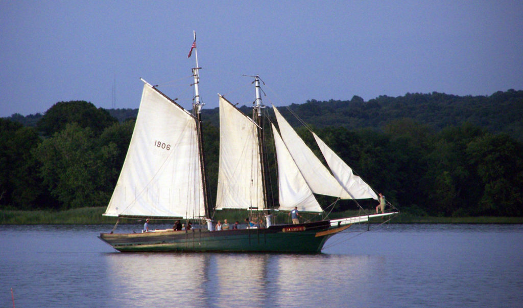 The Mary E. underway