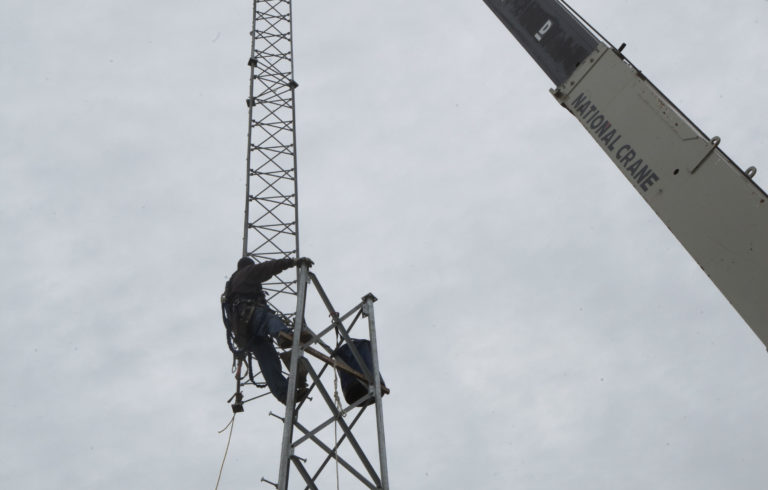 Installation of a broadband tower in the Cranberry Islands. The town of Cranberry Isles received at $1.3 million grant from the U.S. Department of Agriculture's Rural Development Community Connect Grant Program to pay for its improved broadband network that provides speeds equal to New York City.