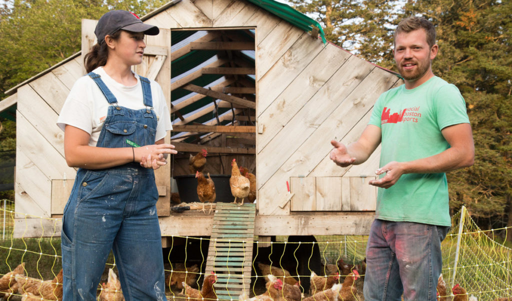 Will Calkins and Abby Proctor at King Tide Farm