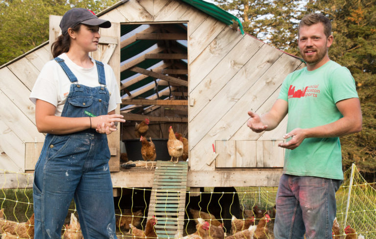 Will Calkins and Abby Proctor at King Tide Farm