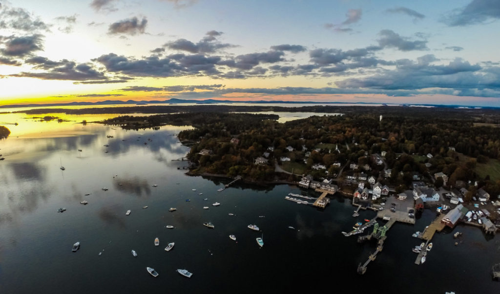 An aerial view over North Haven