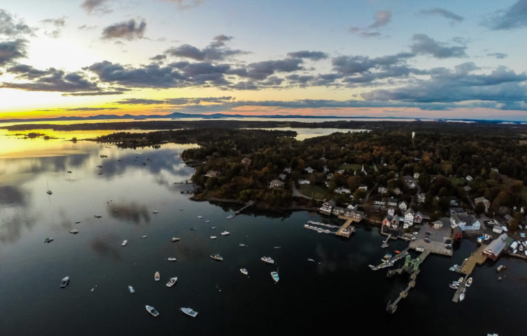 A drone view over North Haven