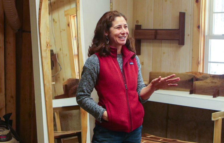 Christina Vincent in her shop on North Haven.