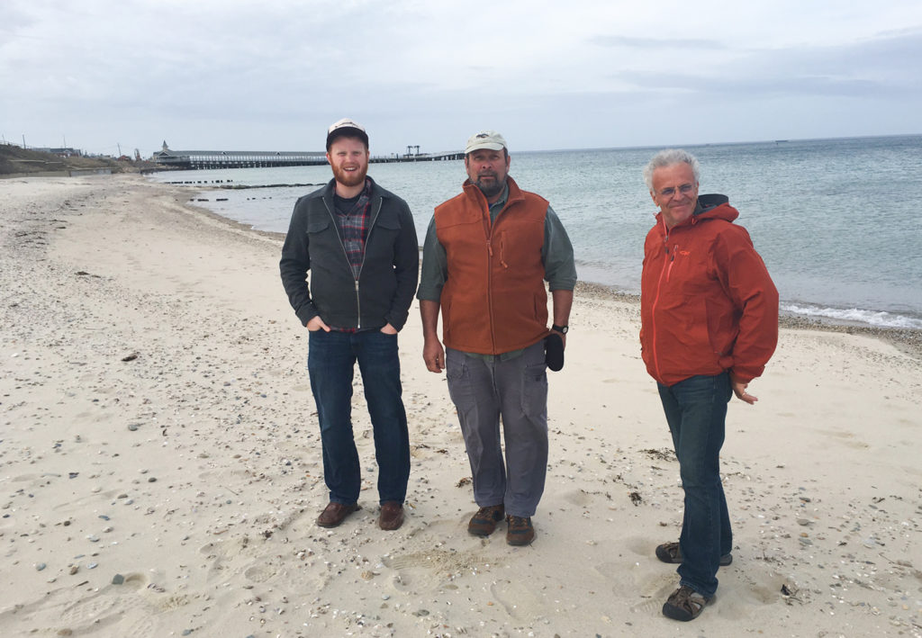 On the beach on Martha's Vineyard. From L-R: Ben Algeo