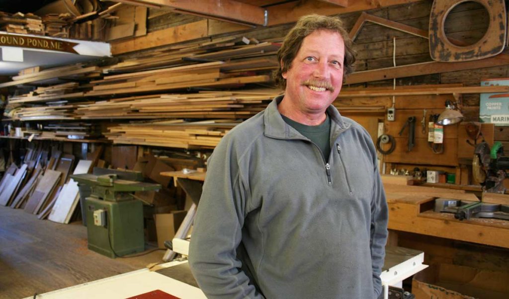 Mike Mayne of Edgecomb Boat Works.