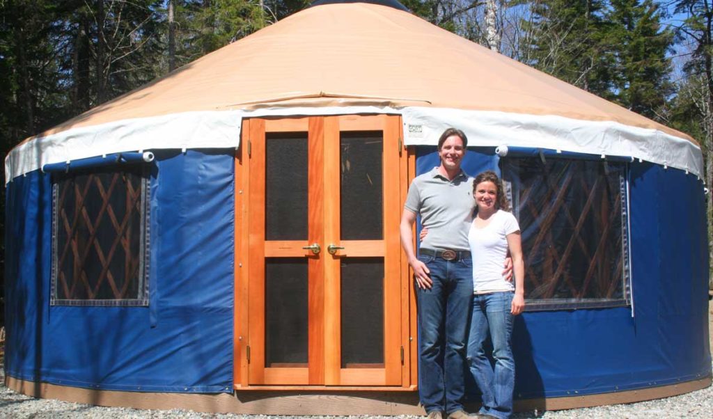 Aaron Sprague and Karen Roper are adapting the yurt for visitor lodging.