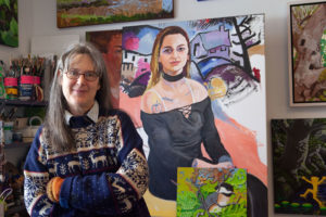Rockland artist Susan Beebe in her studio
