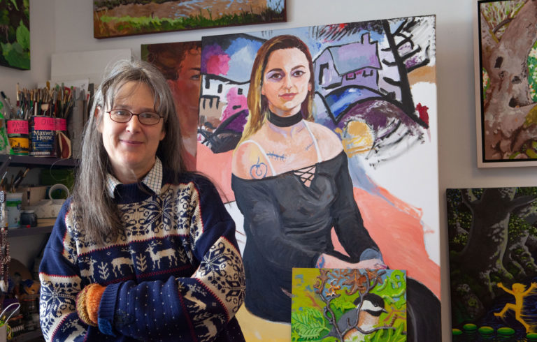 Rockland artist Susan Beebe in her studio