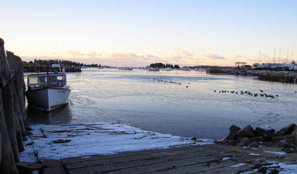 A winter day dawns on Vinalhaven.