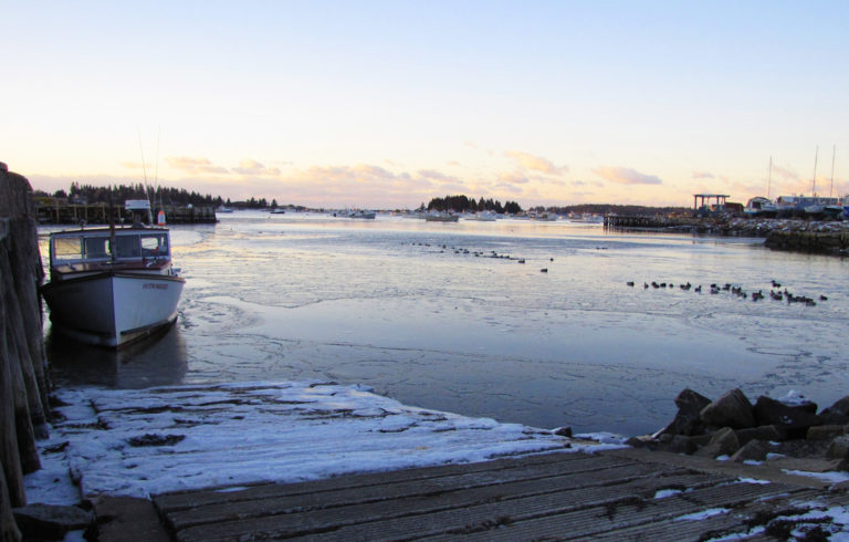 A winter day dawns on Vinalhaven.