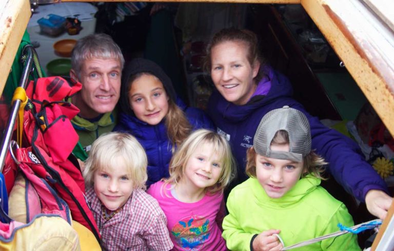 The Schwörers look up and out of their home on the Pachama.