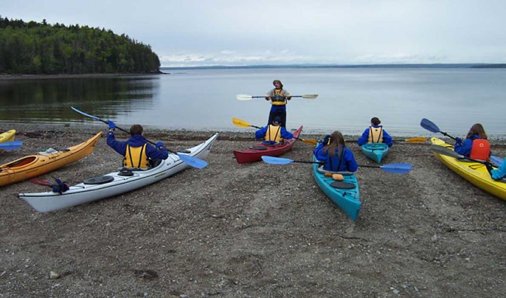 Beginner classes start on shore.