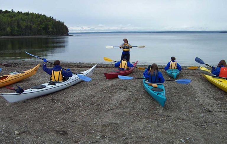 Beginner classes start on shore.