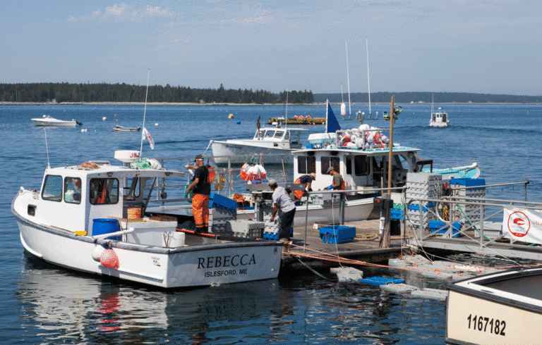 Islesford's busy waterfront.