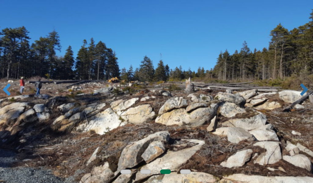 The field on Isle au Haut where a solar array will be installed to power the remote island. Excess power from the array will be turned into thermal heat for buildings and homes on the island.