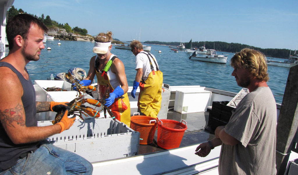 Unloading in Stonington.