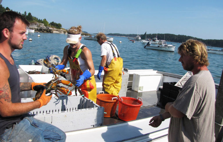 Unloading in Stonington.