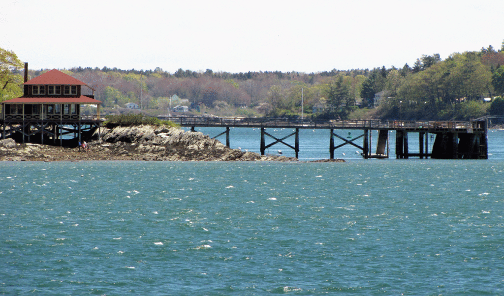 An early fall scene in Casco Bay.