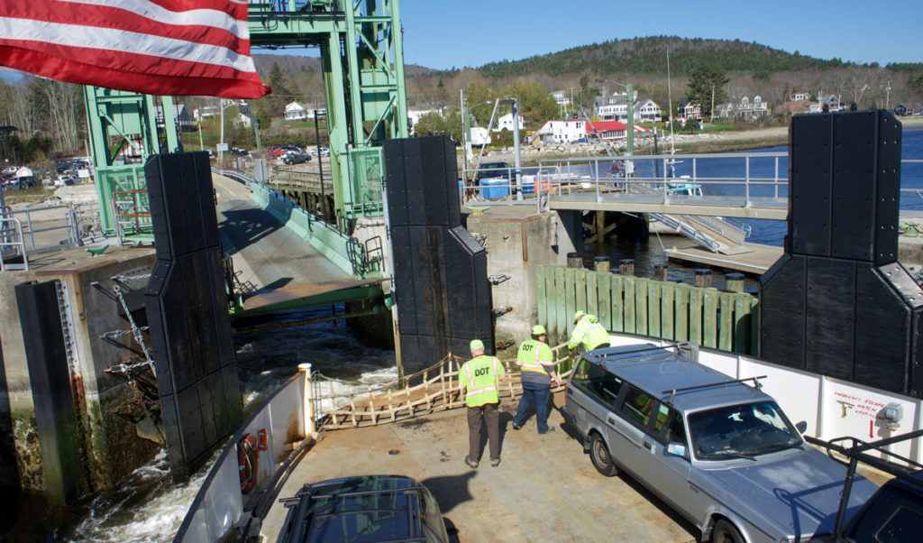 The ferry departs Lincolnville for Islesboro.