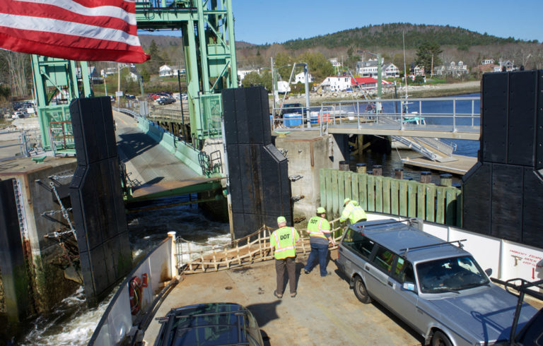 The ferry departs Lincolnville for Islesboro.