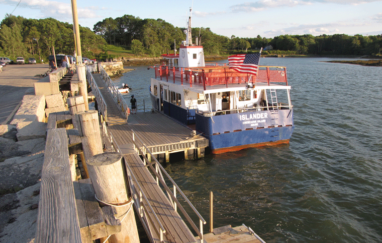 Islander on the Chebeague dock