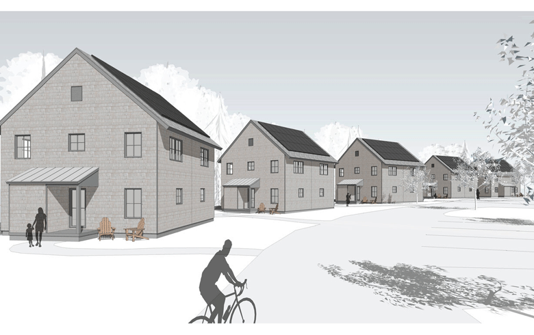 Artist rendering of housing complex.