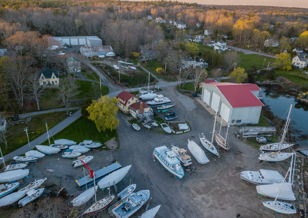 Aerial view of yard