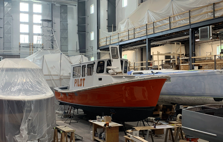 The former pilot boat before being refitted.