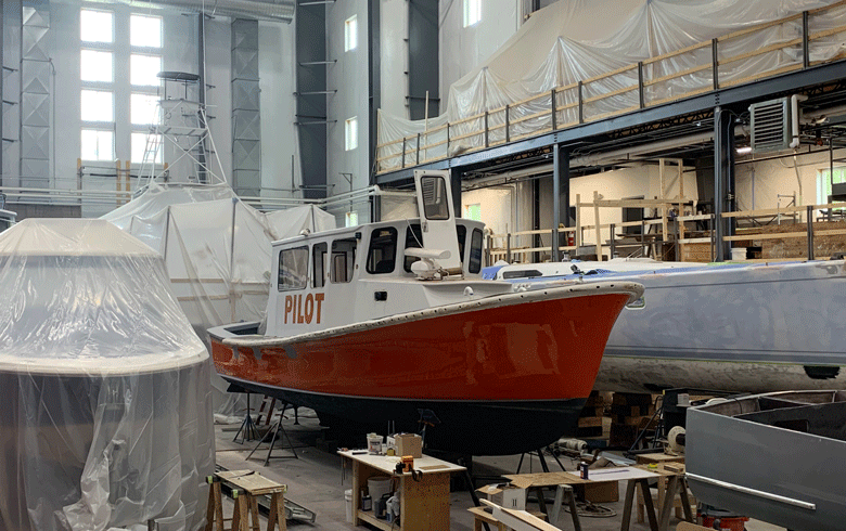 The former pilot boat before being refitted.