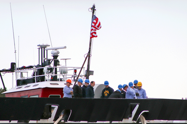 Students and crew prepare to head out.