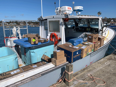 The Olivia Grace as she often was loaded. PHOTO: COURTESY BRIAN KRAFJACK