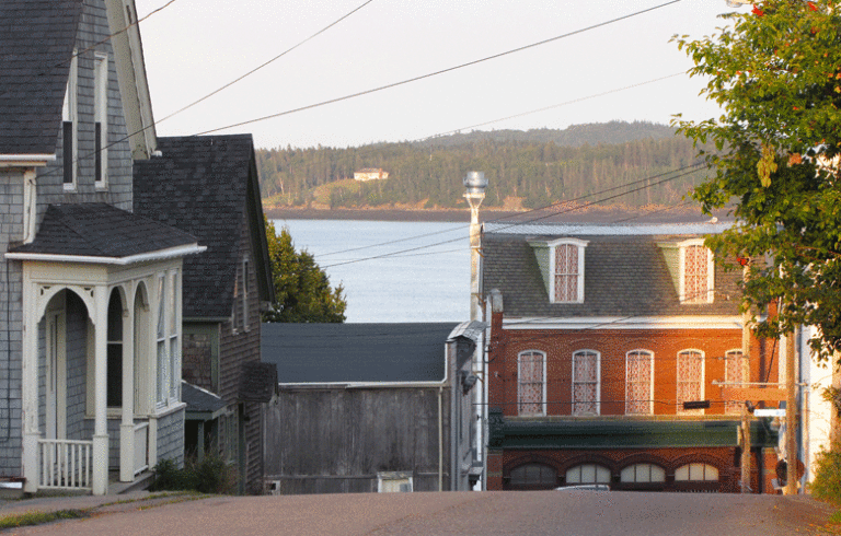 A street scene in Eastport.