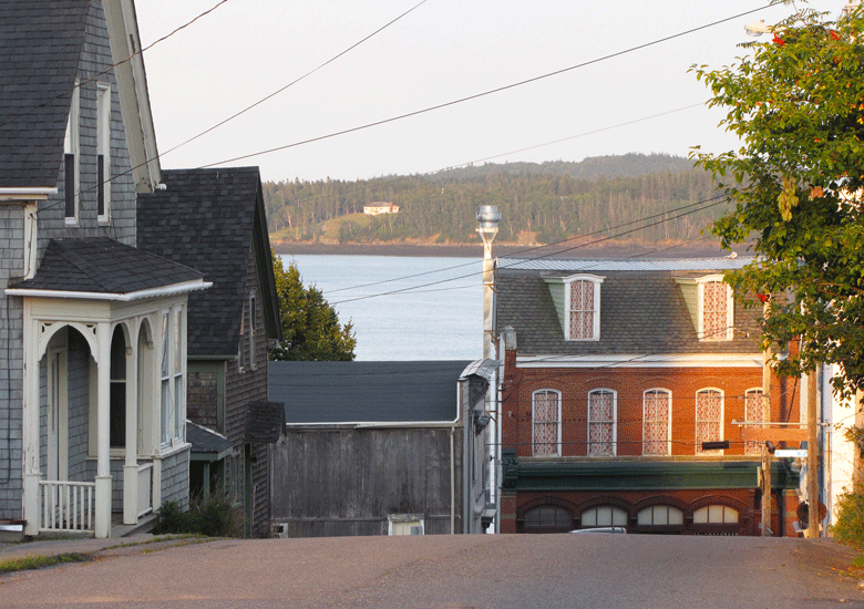 A street scene in Eastport.