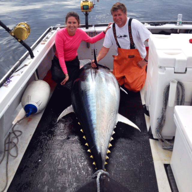 Pete Speeches, a tuna fisherman based in Portland, and his daughter Erin love to fish for tuna. PHOTO: COURTESY PETER SPEECHES