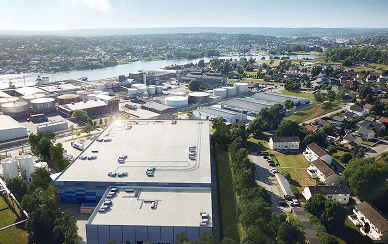 Nordic Aquafarms' new facility in Fredrikstad, Norway.