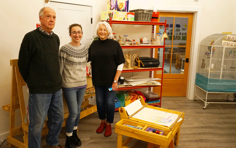 From left, W.G. Sayre, Ren Albon, and Nancy Sayre.