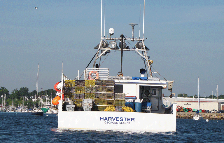 A fishing boat in Rockland Harbor. FILE PHOTO: TOM GROENING