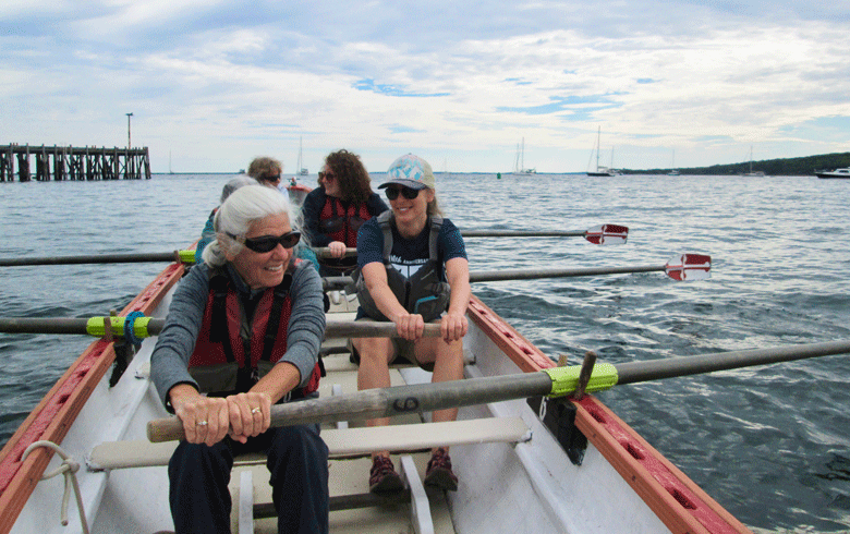 Participants in Rockland's Station Maine program get out on the water. PHOTO: COURTESY STATION MAINE