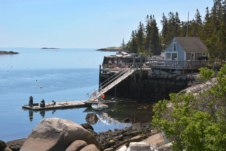 The landing at Hurricane Island.