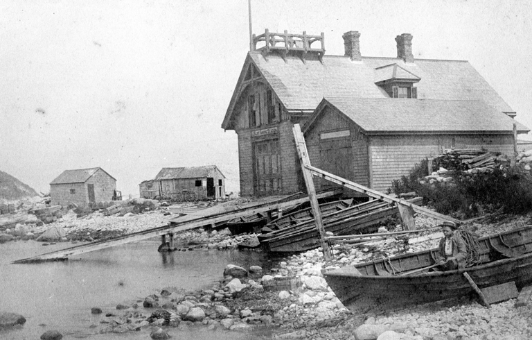 The Cranberry Isles Life-Saving Station photographed in about 1885.