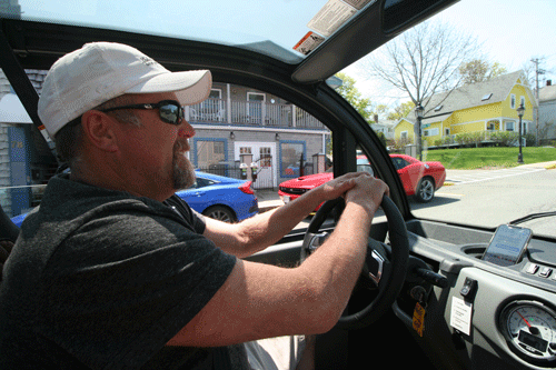 Jeff Young behind the wheel. PHOTO: LAURIE SCHREIBER