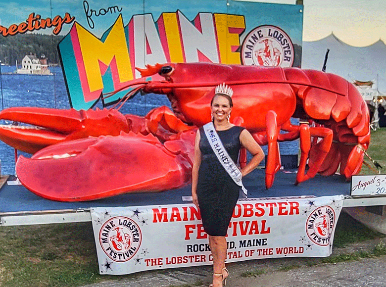 Rebekah Hodgson poses at the Maine Lobster Festival in Rockland. PHOTO: COURTESY HODGSON FAMILY