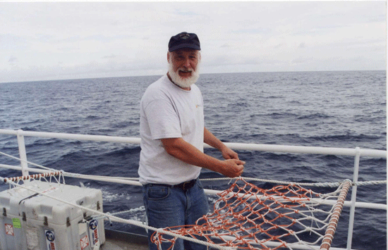 Capt. Joe Litchfield on the Pacific Ocean during the search for Amelia Earhart’s airplane. PHOTO: COURTESY JOE LITCHFIELD