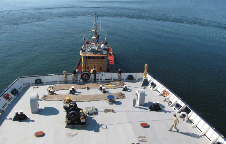 The stern deck of Maine Maritime Academy's current training vessel. FILE PHOTO: TOM GROENING