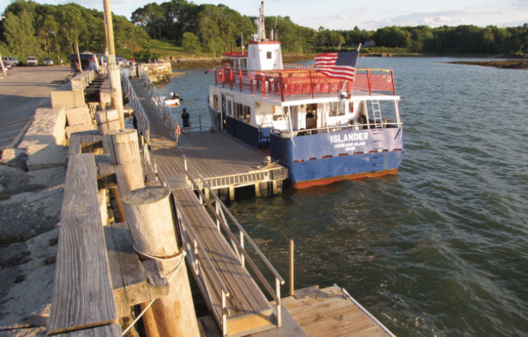 Chebeague Island’s Stone Wharf provides a landing for some of the island’s ferries. FILE PHOTO: TOM GROENING