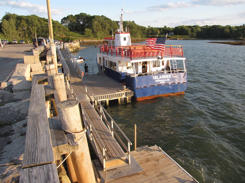 Chebeague Island’s Stone Wharf provides a landing for some of the island’s ferries. FILE PHOTO: TOM GROENING