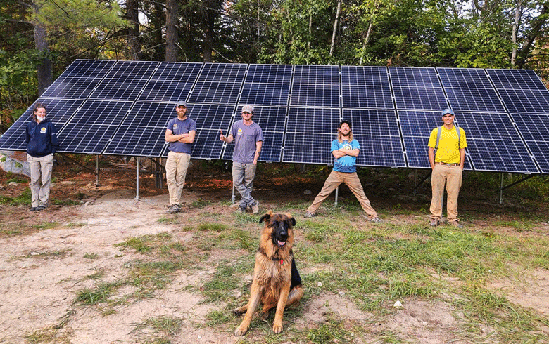 ReVision Energy workers celebrate completion of a job. PHOTO: COURTESY REVISION ENERGY