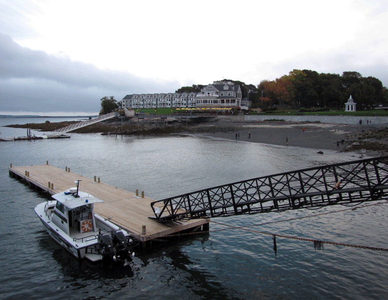 The Bar Harbor Inn as seen from the town landing. FILE PHOTO: TOM GROENING
